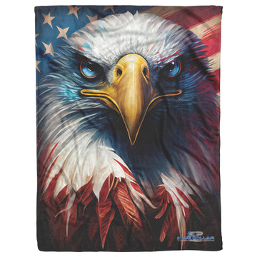 Patriotic American Eagle Blanket