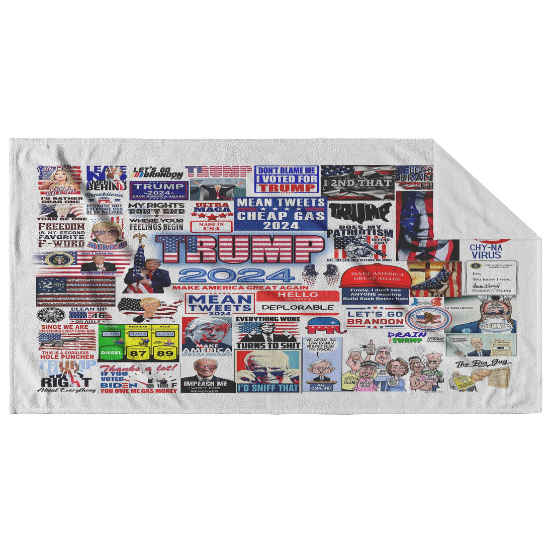 Trump 2024 Beach Towel Collage