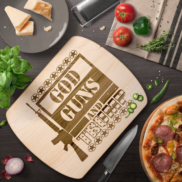 God Guns and Trump Cutting Board