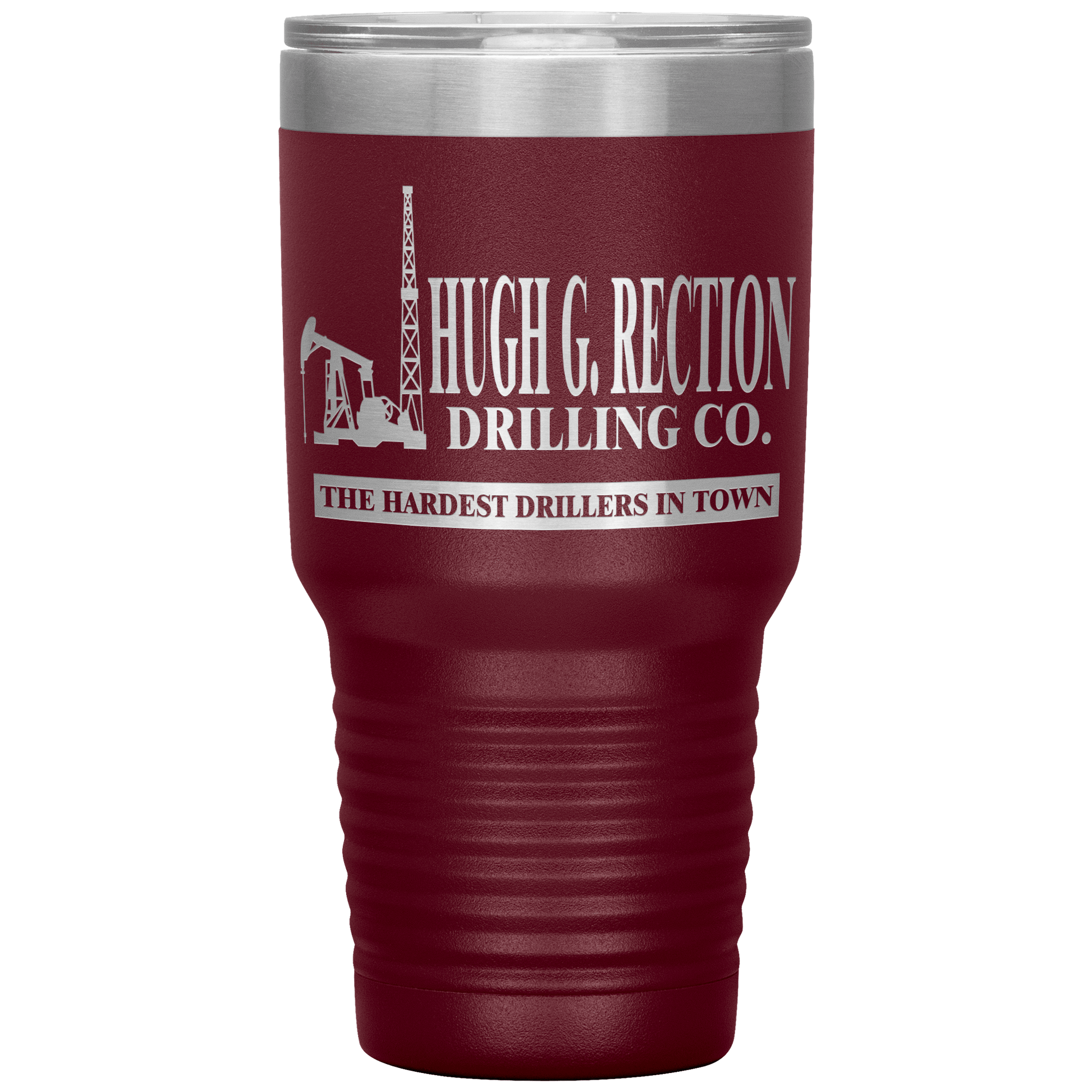Hugh_G_Rection_Drilling_Co_30_oz_Tumbler_30oz_Tumbler_Maroon_Mockup.png