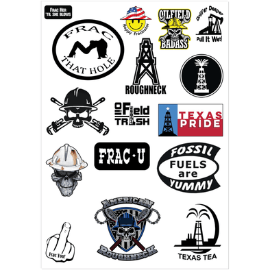 16 Funny Hard Hat -  Helmet Sticker Combo Value Pack Decal Roughneck﻿