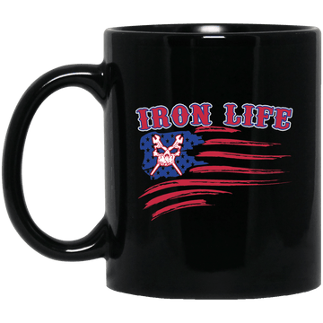 American Iron Life Black Mug