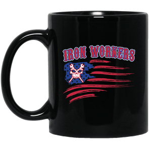 American Iron Worker Black Mug