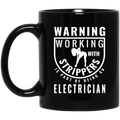 Electrician Stripper Badge Mug