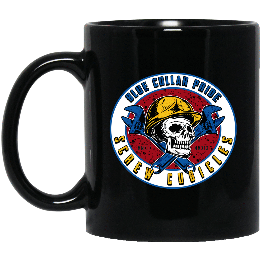 Screw Cubicles Black Mug