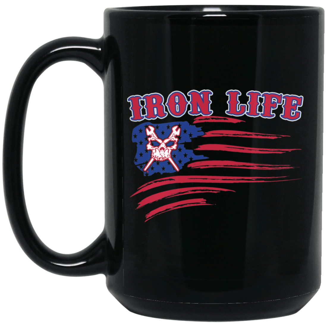 American Iron Life Black Mug