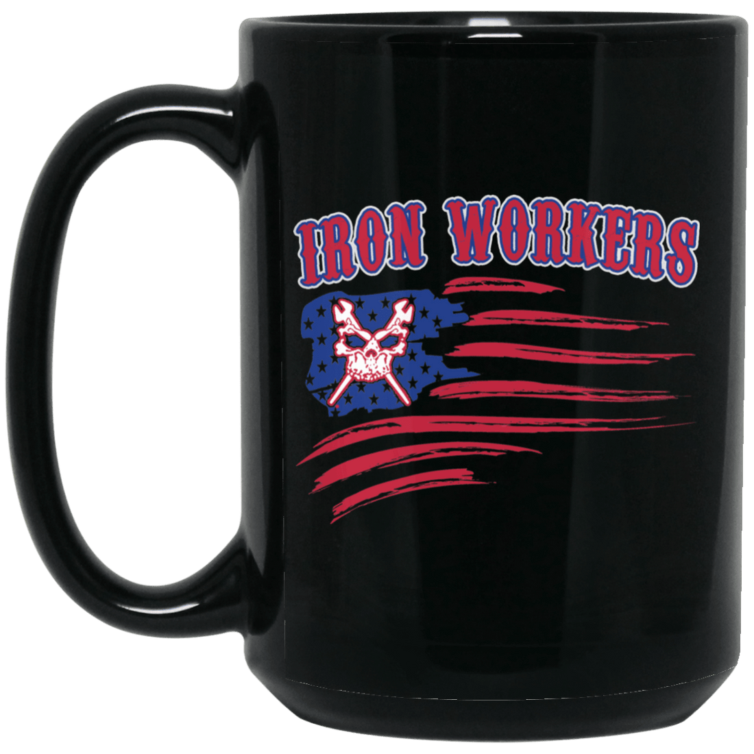 American Iron Worker Black Mug