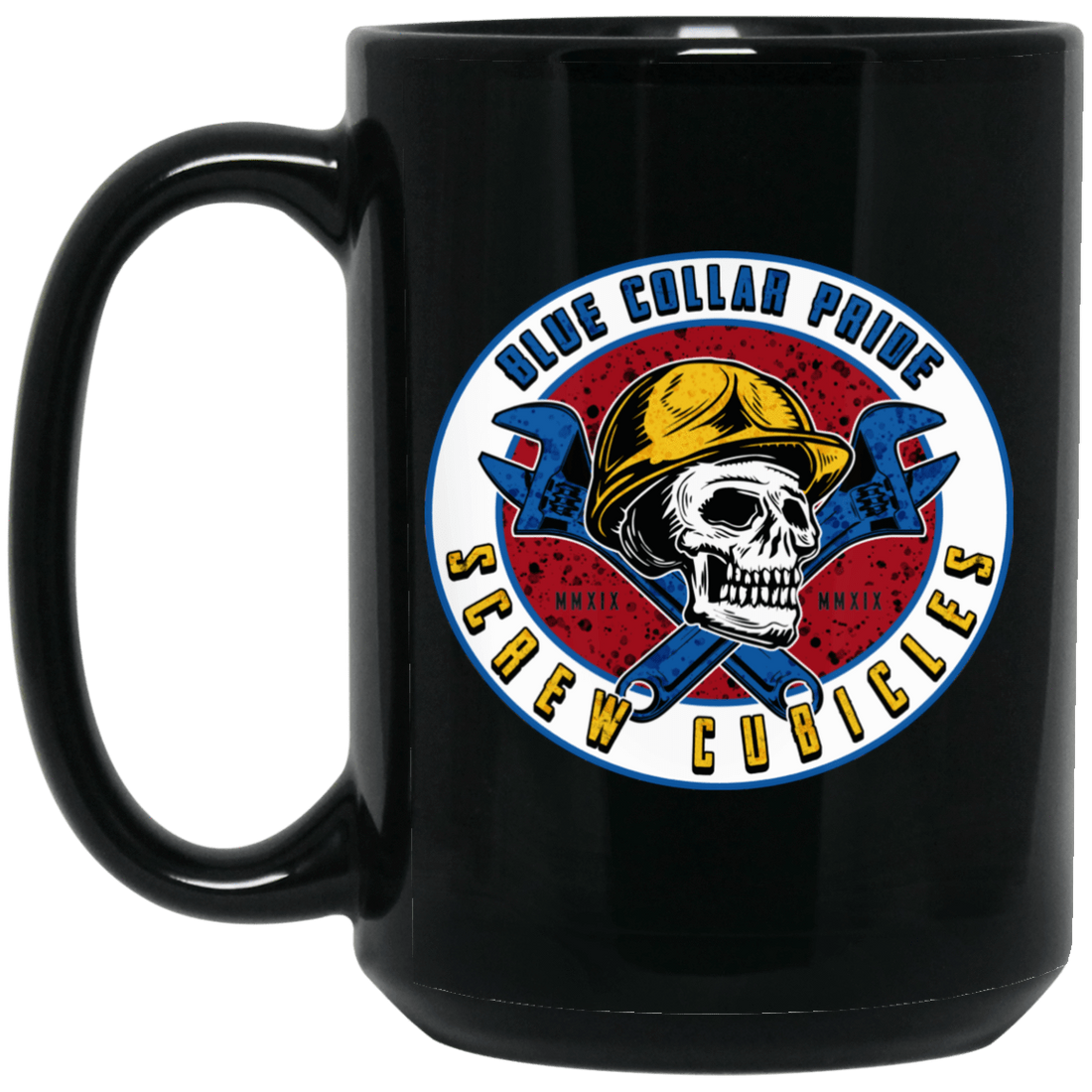 Screw Cubicles Black Mug