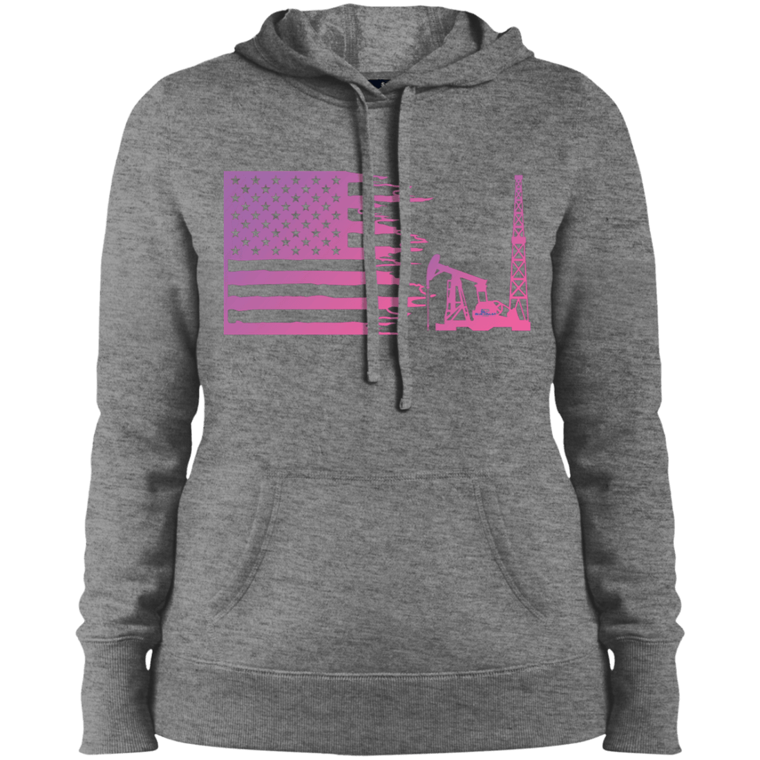 Tattered American Oil Ladies Pink L