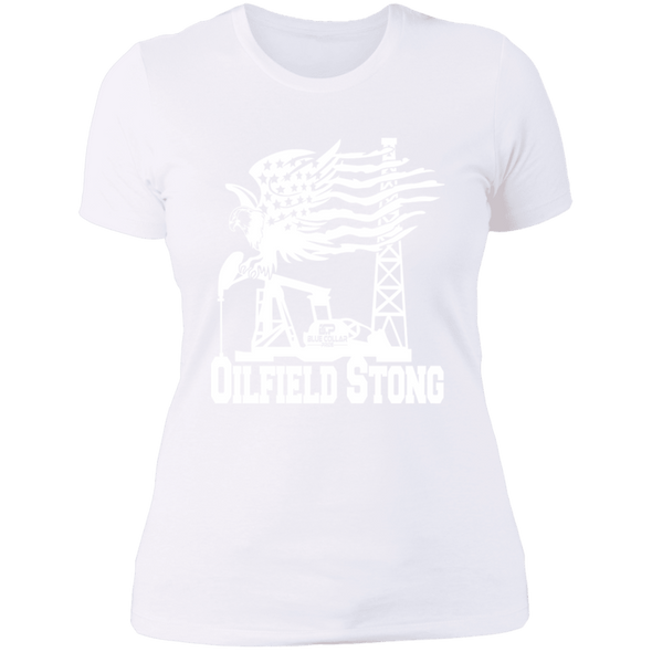Ladies American Oilfield Strong Eagle Pride White