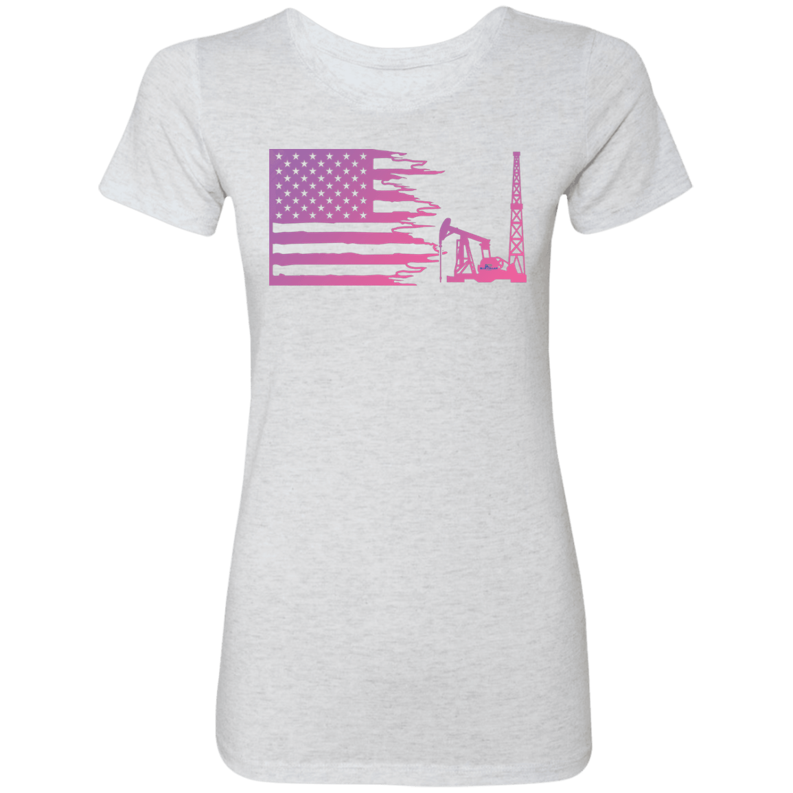 Tattered American Oil Ladies Pink L