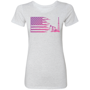 Tattered American Oil Ladies Pink L