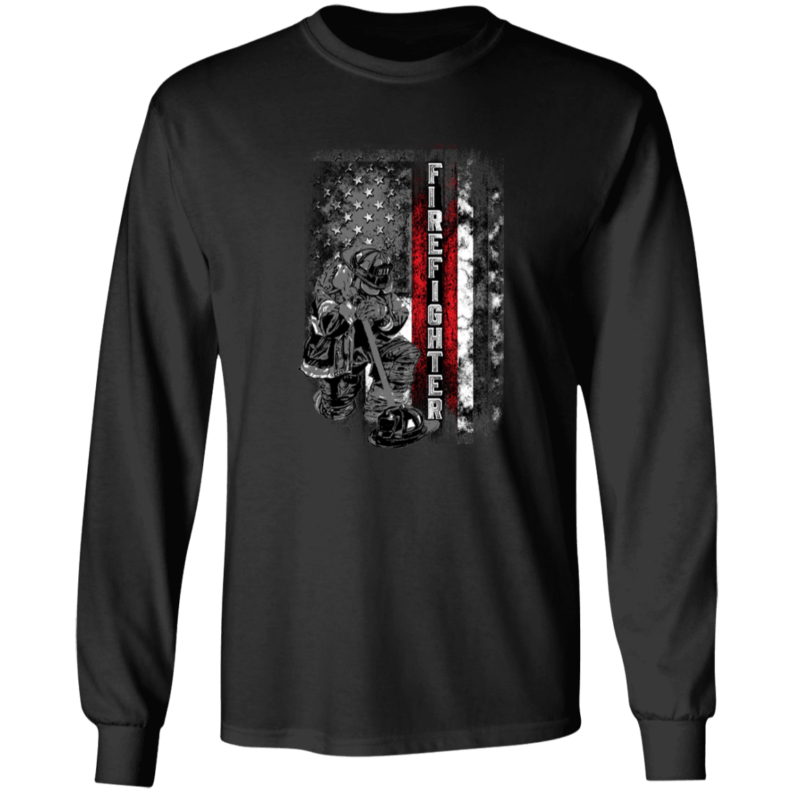 Praying American Firefighter