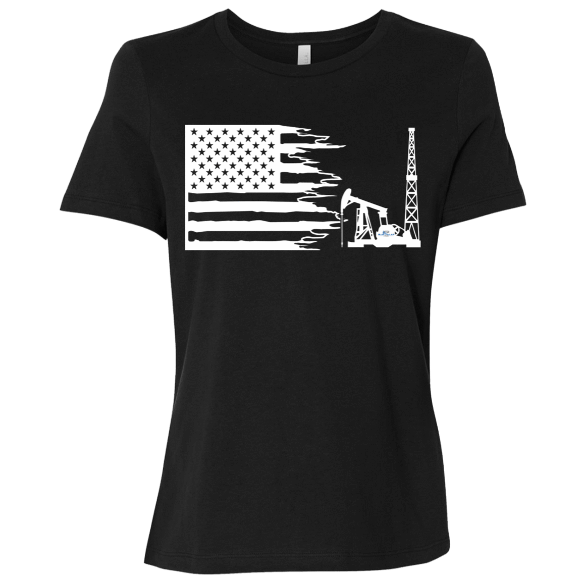 Tattered American Oil Ladies Wht