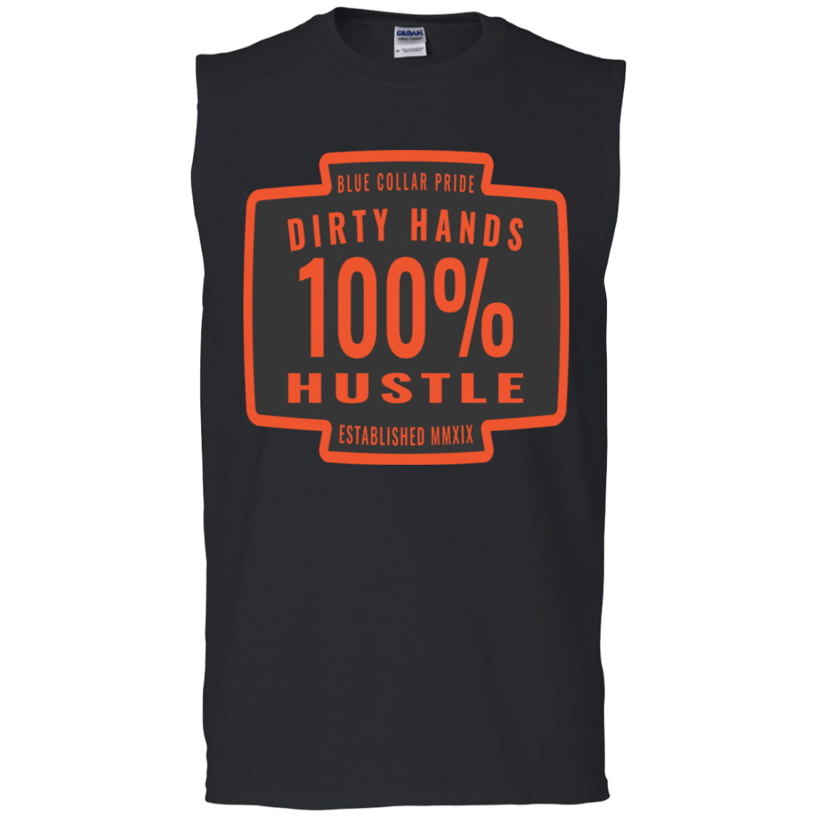 Dirty Hands 100 Percent Hustle Badge