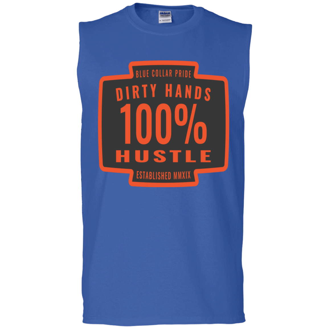 Dirty Hands 100 Percent Hustle Badge