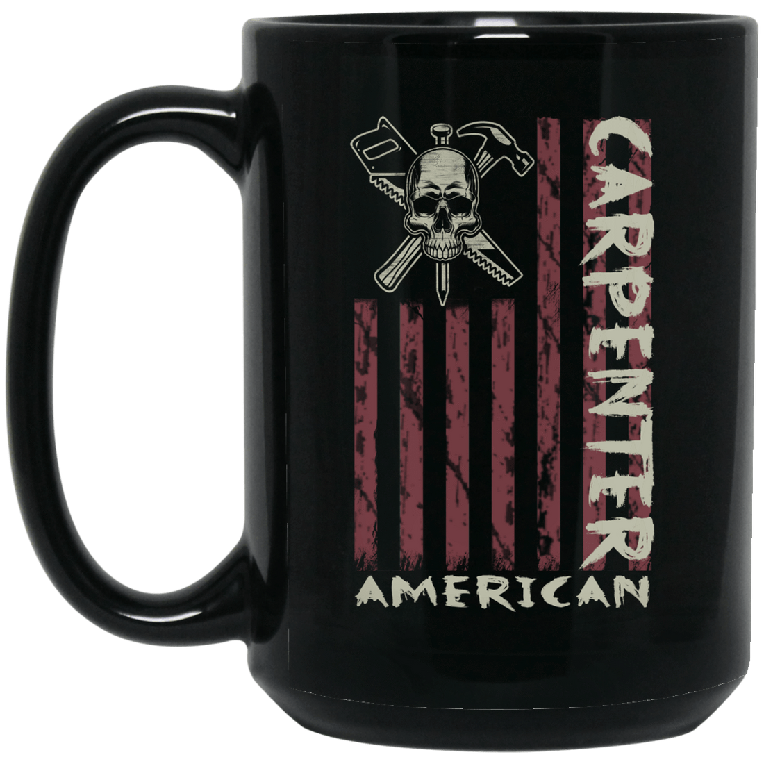 American Carpenter Black Mug