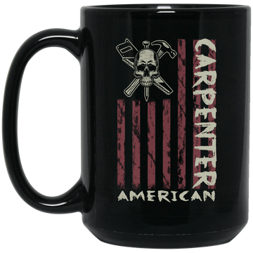 American Carpenter Black Mug