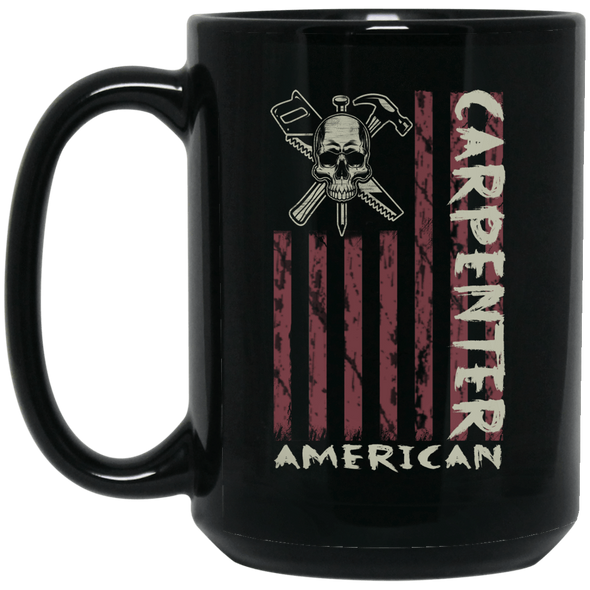 American Carpenter Black Mug