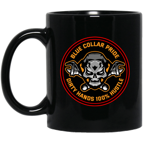 DHH Round Skull Black Mug 11oz