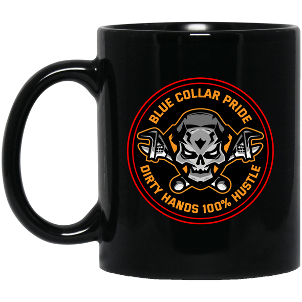 DHH Round Skull Black Mug 11oz