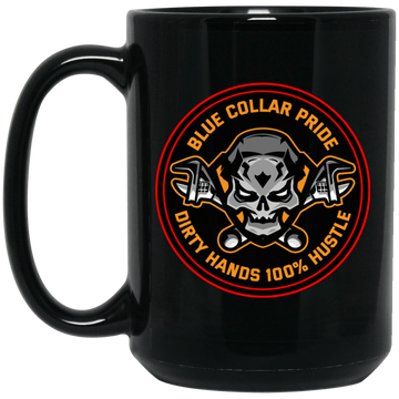 DHH Round Skull Black Mug