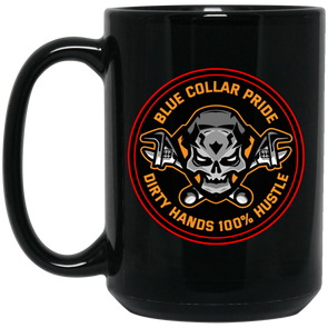 DHH Round Skull Black Mug