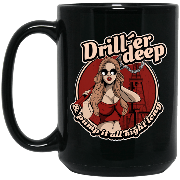 Driller Deep Pinup Black Mug