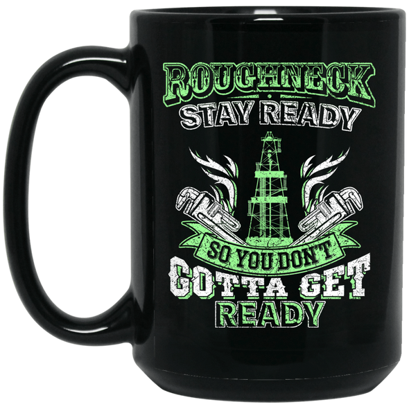 Roughneck Stay Ready Black Mug