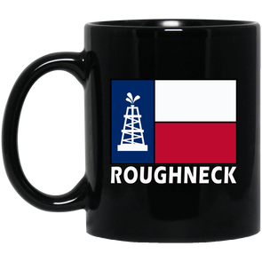 Texas Flag Roughneck Black Mug 11oz