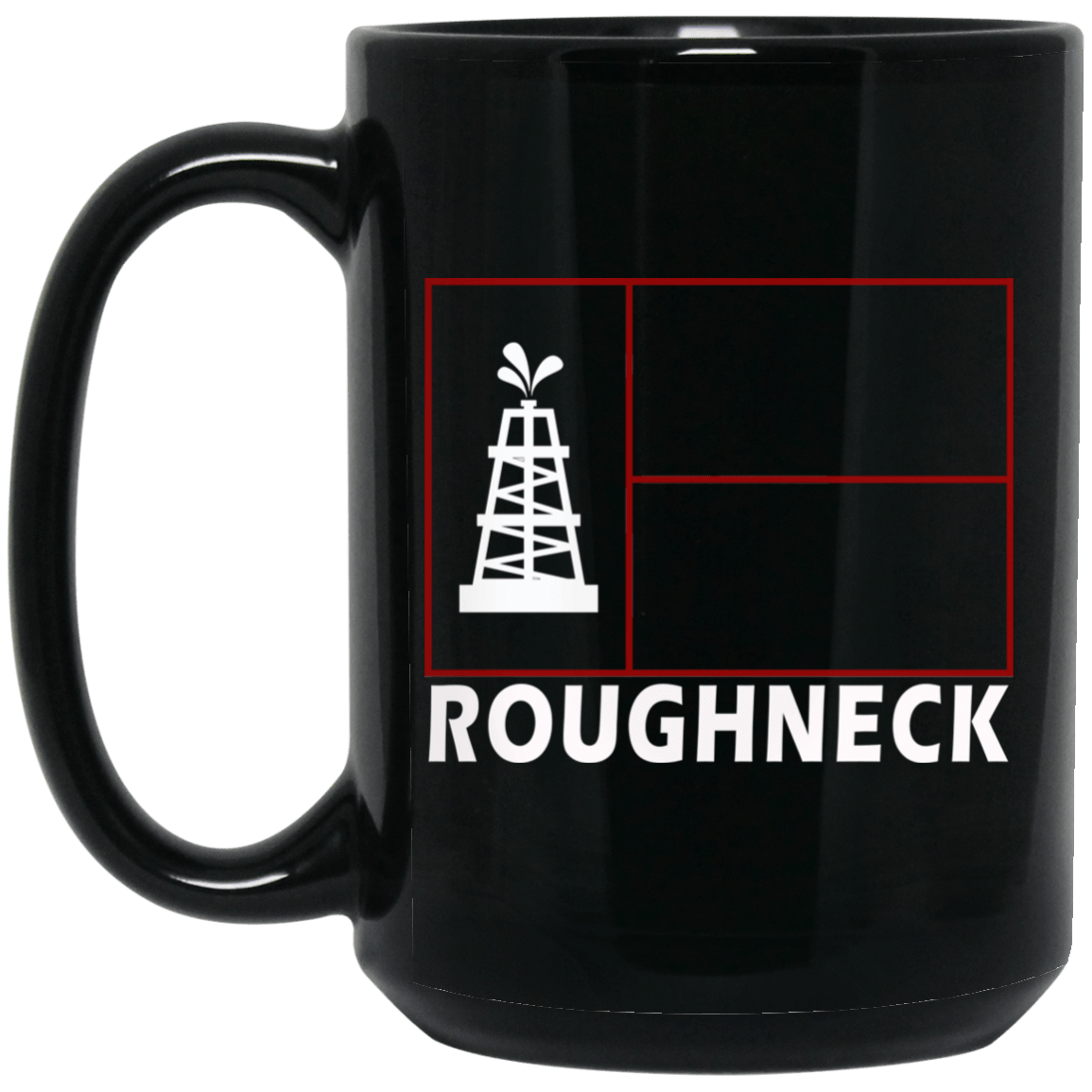 Texas Roughneck Black Mug