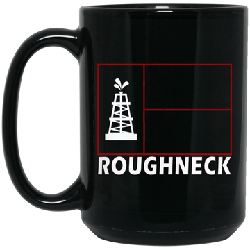 Texas Roughneck Black Mug
