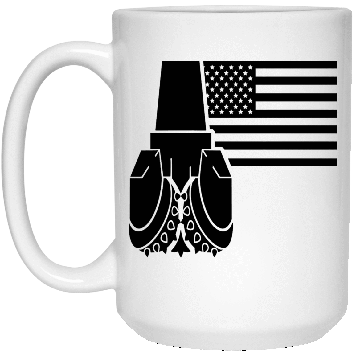 American Flag - Drill Bit White Mug