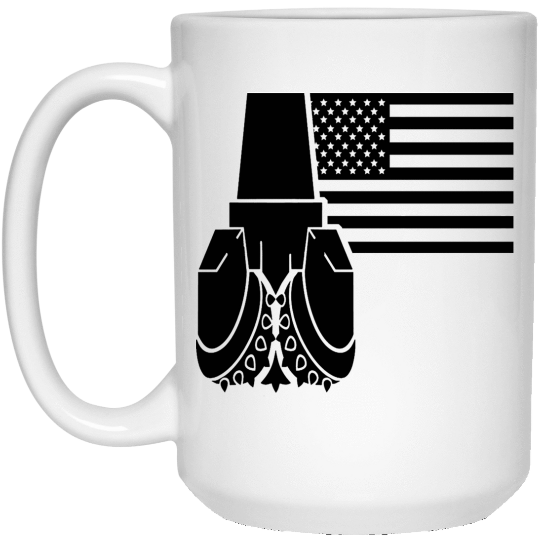 American Flag - Drill Bit White Mug