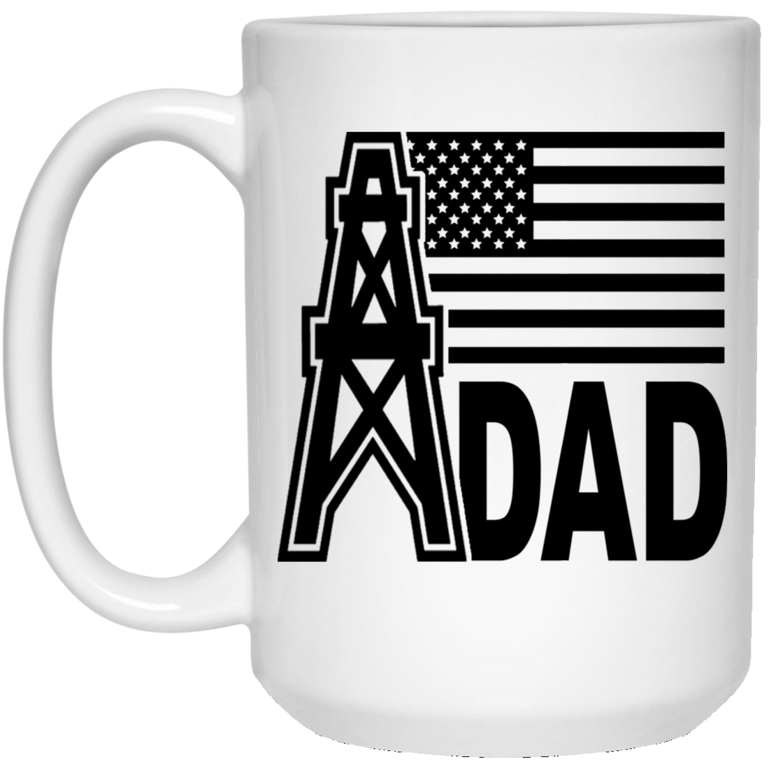 American Oil Field Dad White Mug