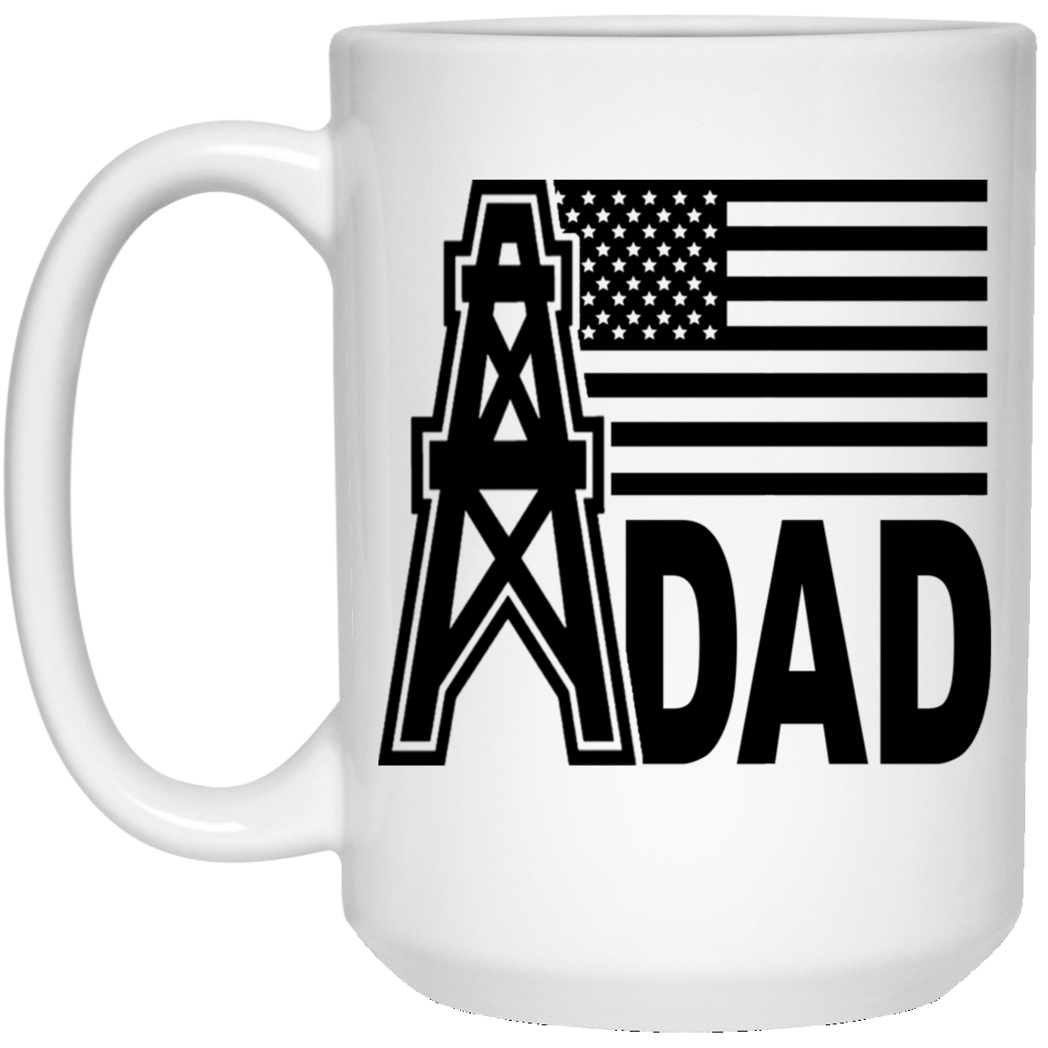 American Oil Field Dad White Mug