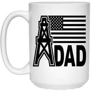 American Oil Field Dad White Mug