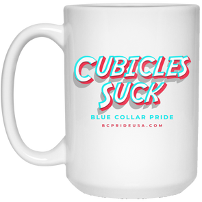 Cubicles Suck BCP White Mug