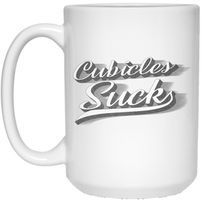 Cubicles Suck Swash White Mug