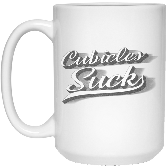 Cubicles Suck Swash White Mug