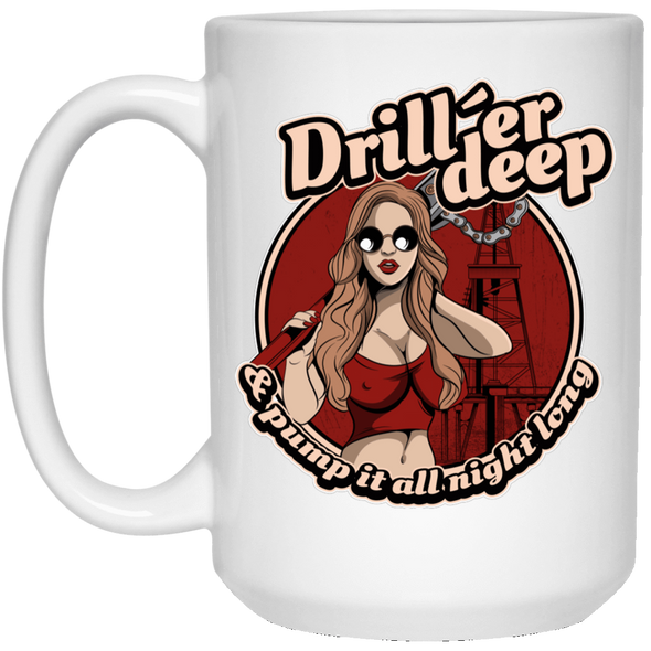 Driller Deep Pinup White Mug