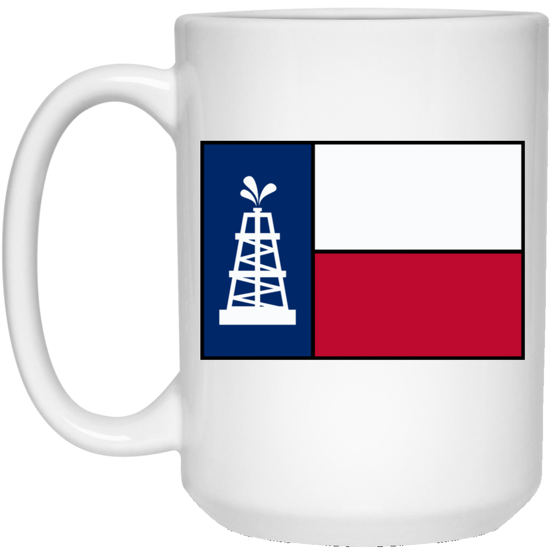 Texas Oil Flag White Mug