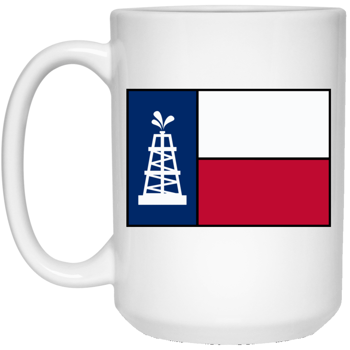 Texas Oil Flag White Mug