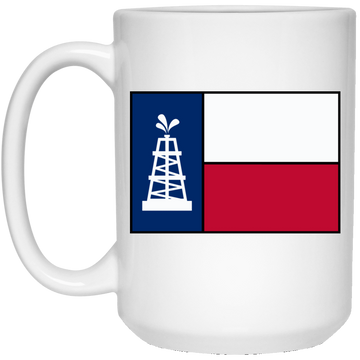 Texas Oil Flag White Mug
