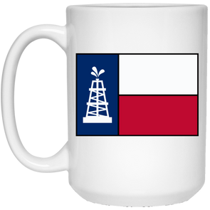 Texas Oil Flag White Mug