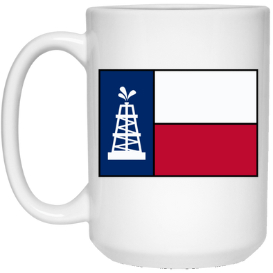 Texas Oil Flag White Mug