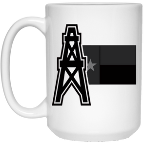 Texas Oil Side Mono White Mug