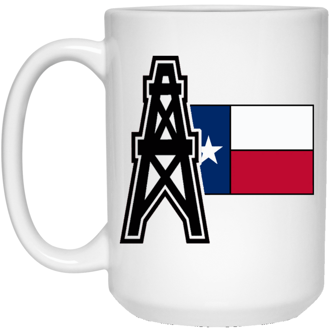 Texas Oil Side White Mug