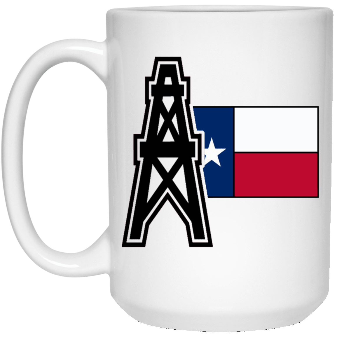 Texas Oil Side White Mug