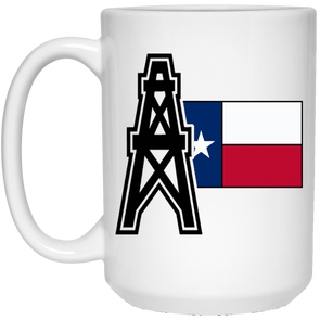 Texas Oil Side White Mug